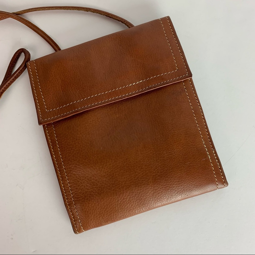 Kenneth Cole New York Leather Flat Envelope Crossbody